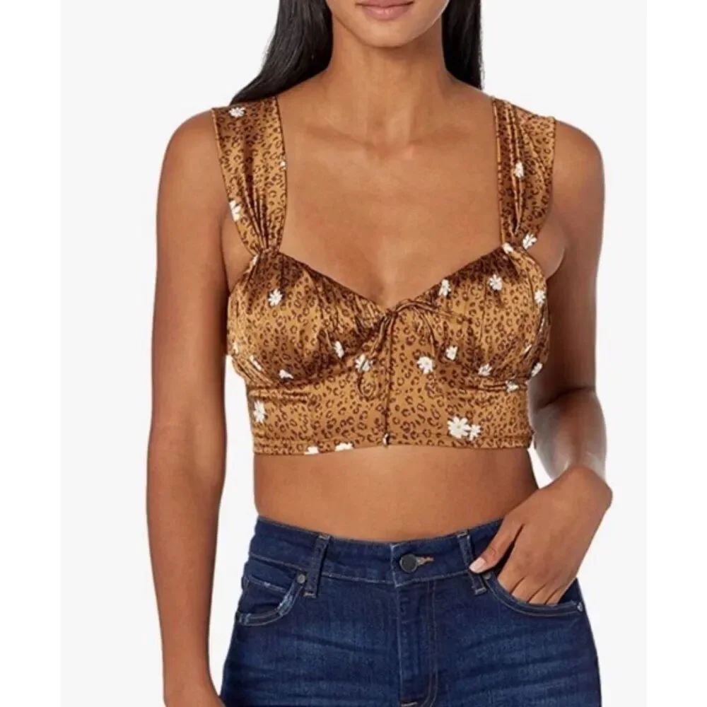 For Love and Lemons Tawney Crop Top | XS in Brown